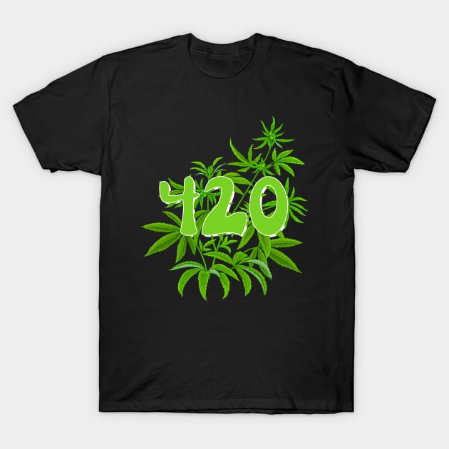 420 Weed T-Shirt by Kenny The Bartender's Tee Emporium